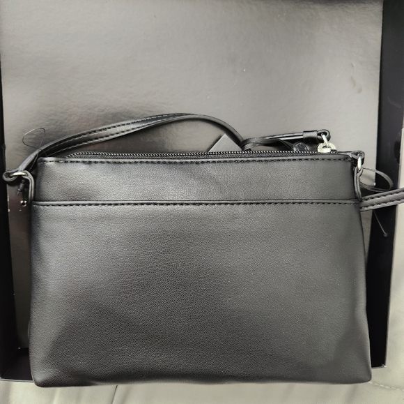 Dkny Bags Dkny Crossbody Black Messenger Embossed Logo Bag Boxed